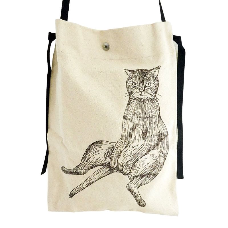 猫刺繍キャンバスサコッシュ｜MuMu – monco