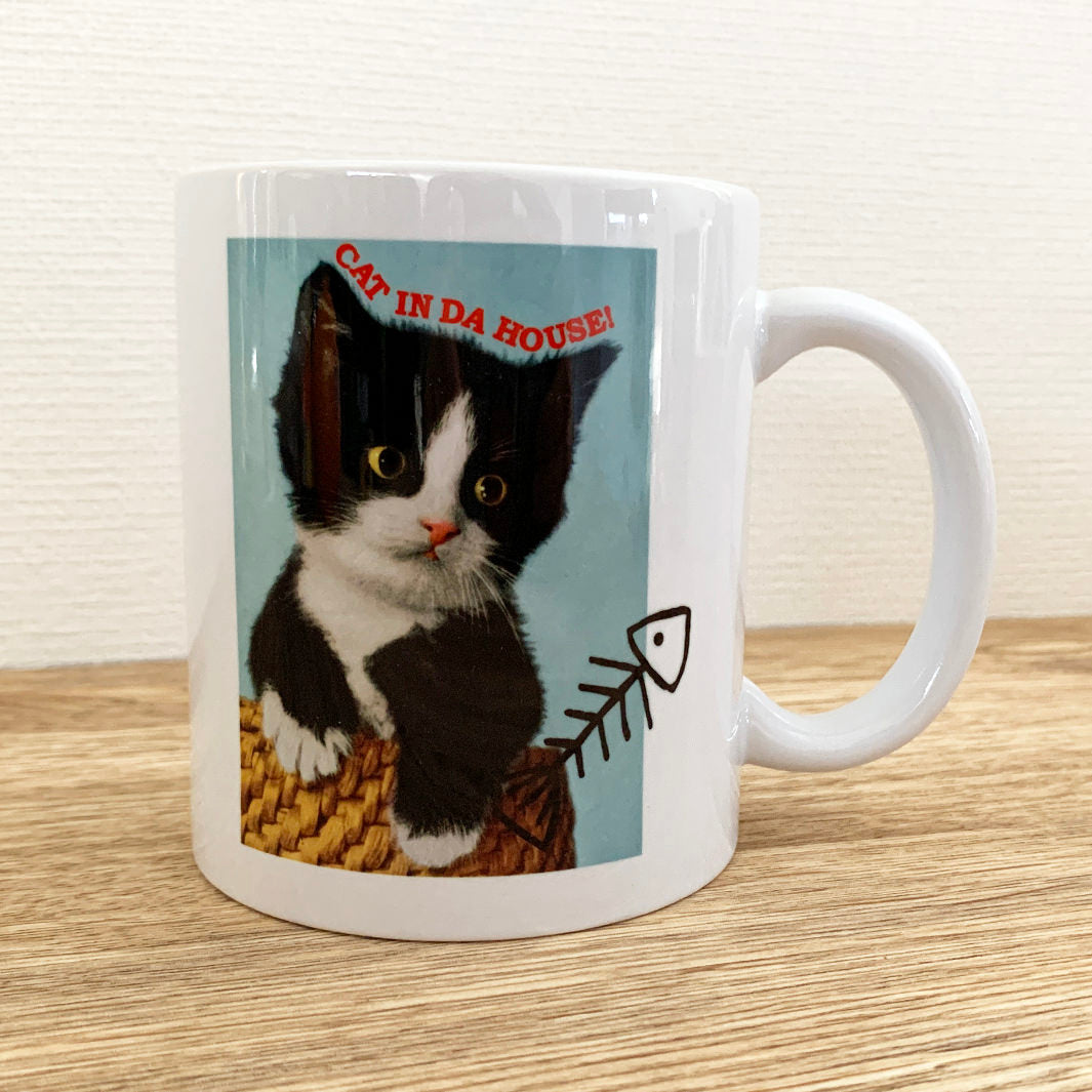モコモコねこカゴバッグ サイザル×アクリル ショルダーVer
