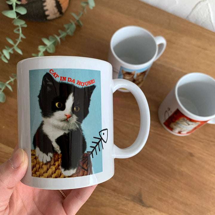 CAT DONATION MUG｜ハチワレ