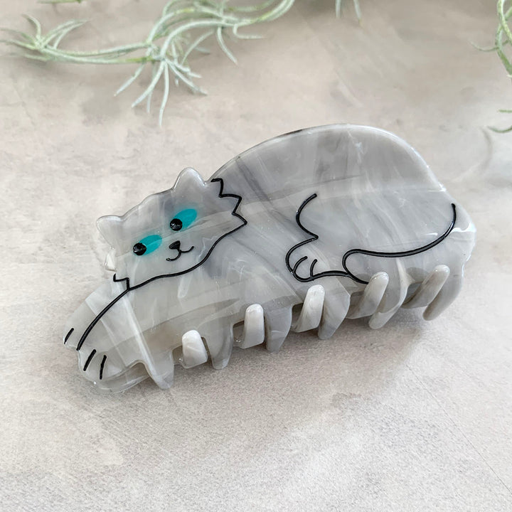 Coucou Suzette｜ヘアクリップ・グレーキャット
