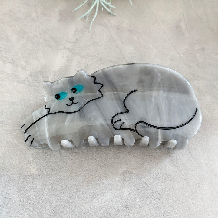 Coucou Suzette｜ヘアクリップ・グレーキャット