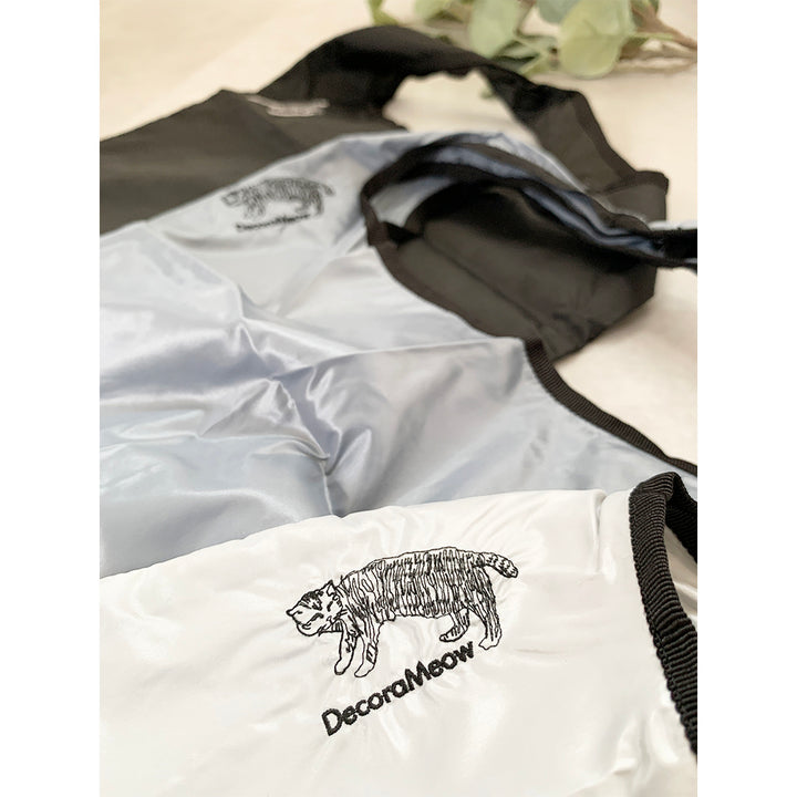 Cat embroidered shopping bag | L.GRAY | S