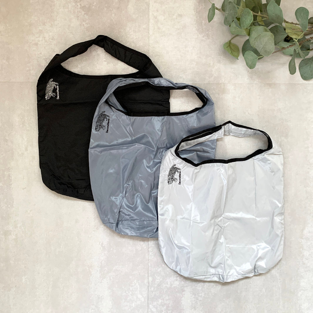 Cat embroidered shopping bag | BLACK | S