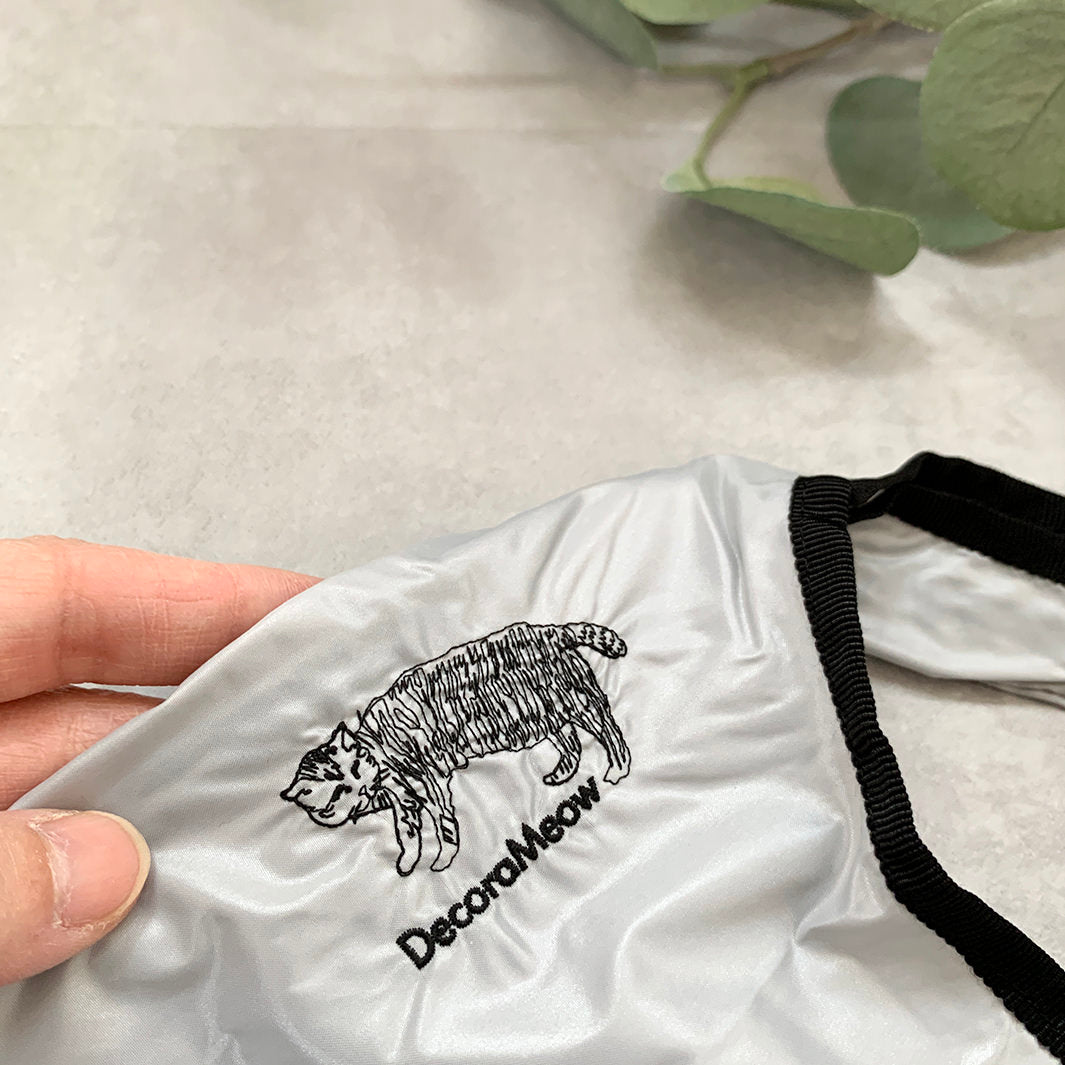 Cat embroidered shopping bag | L.GRAY | S