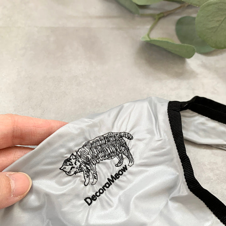Cat embroidered shopping bag | L.GRAY | S