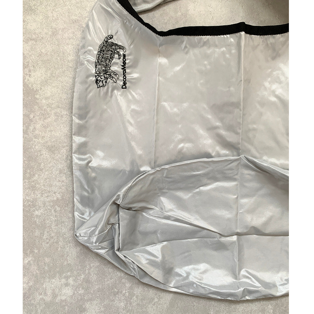 Cat embroidered shopping bag | L.GRAY | S