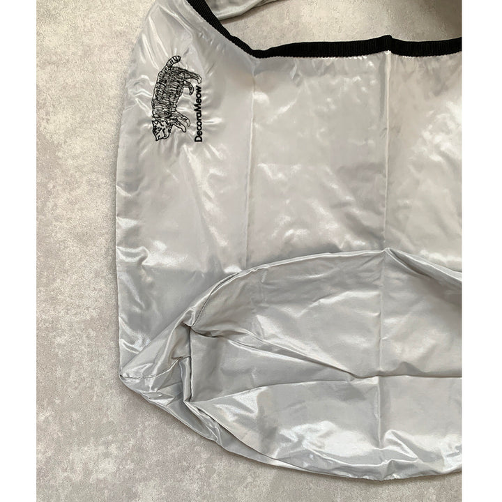 Cat embroidered shopping bag | L.GRAY | S