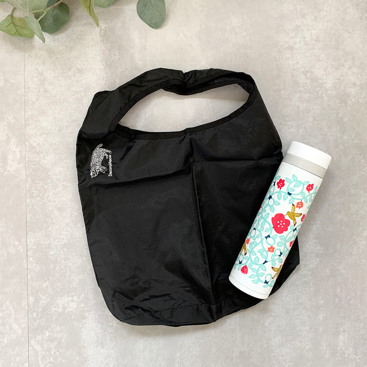 Cat embroidered shopping bag | BLACK | S