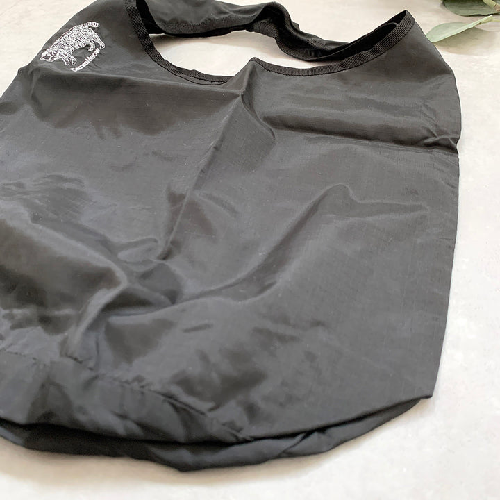 Cat embroidered shopping bag | BLACK | S
