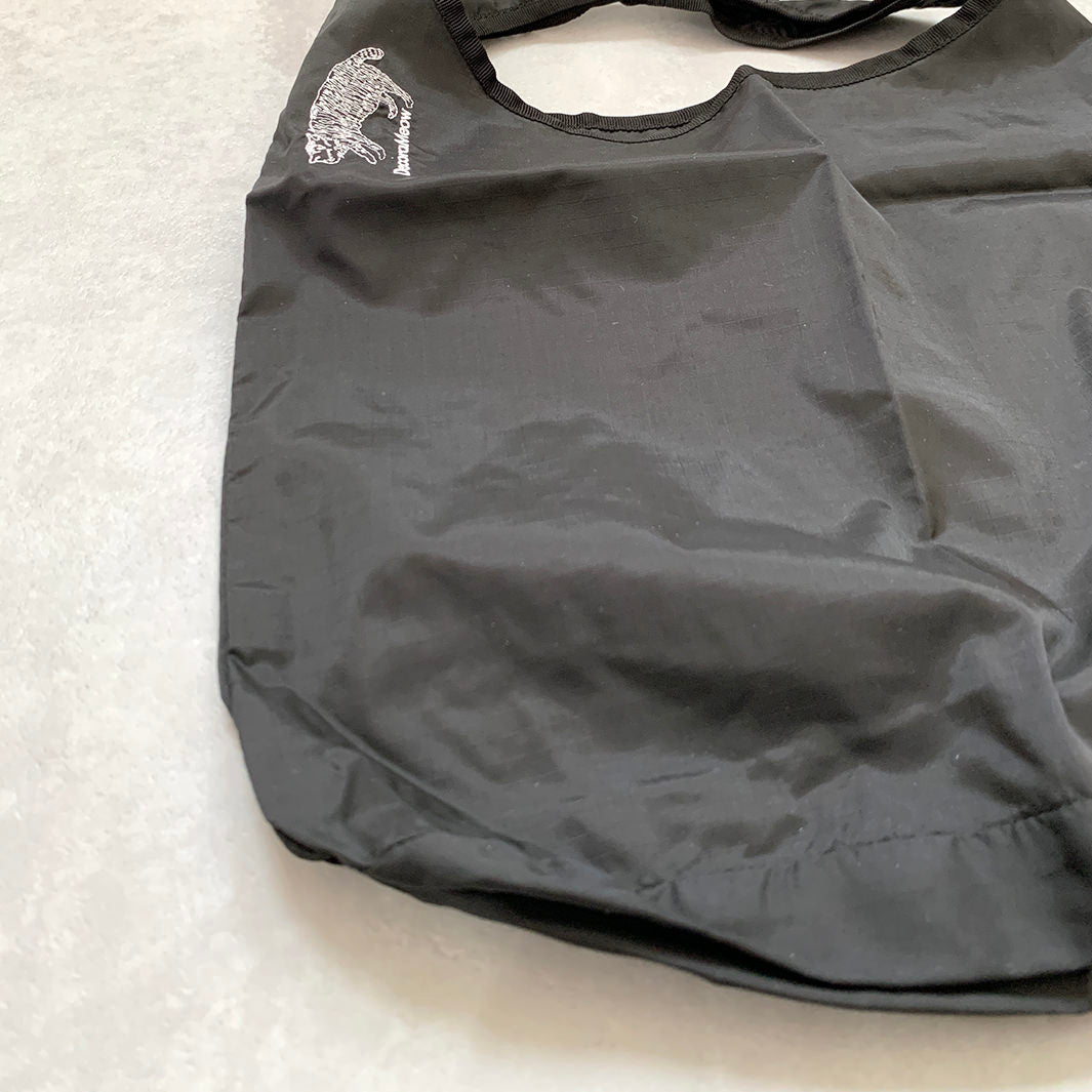 Cat embroidered shopping bag | BLACK | S