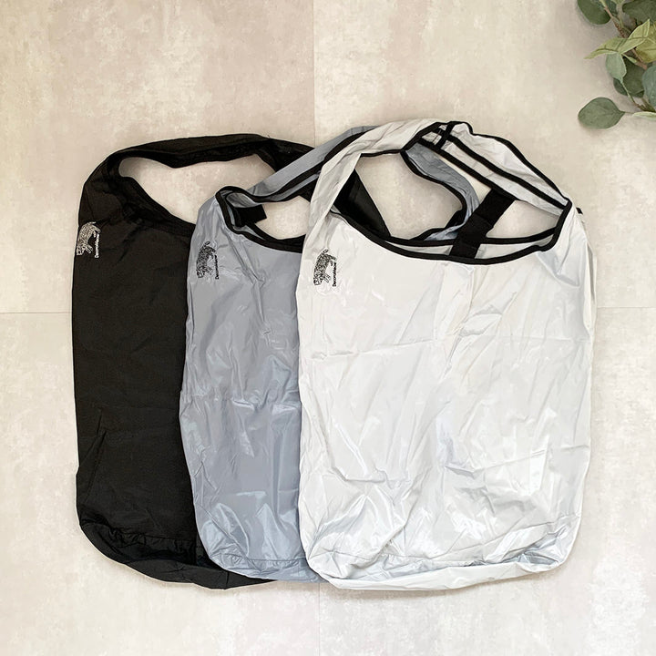 Cat embroidered shopping bag | BLACK | L
