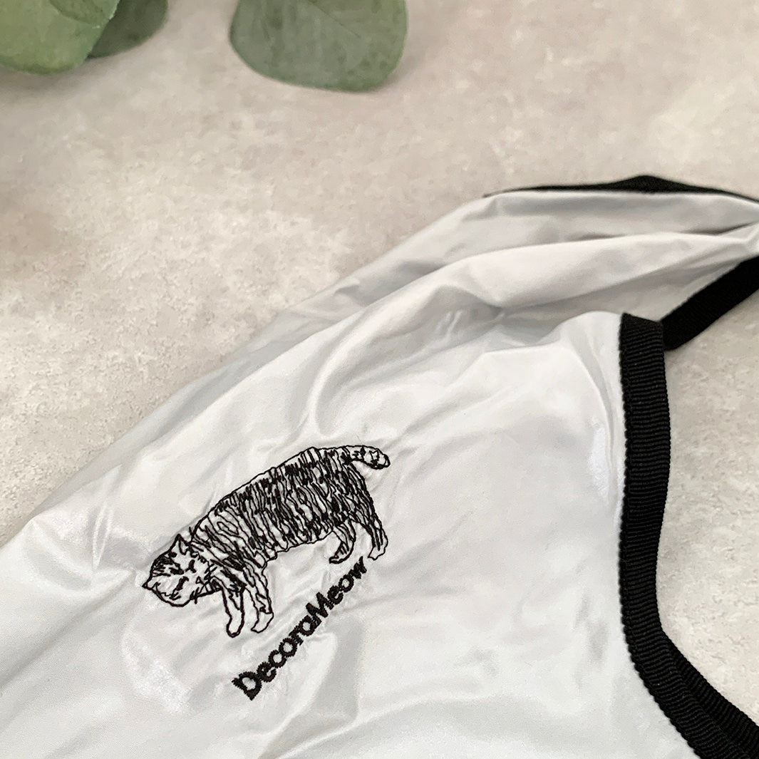 Cat embroidered shopping bag | L.GRAY | L