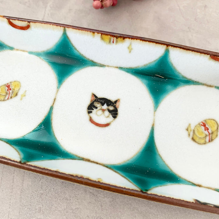長角皿（小）｜猫に小判