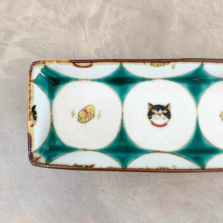 長角皿（小）｜猫に小判