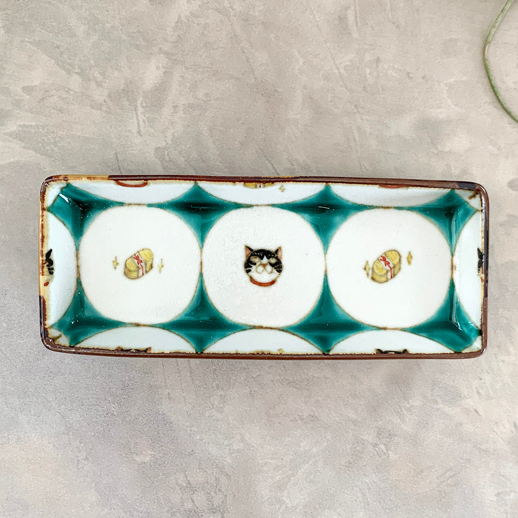 長角皿（小）｜猫に小判