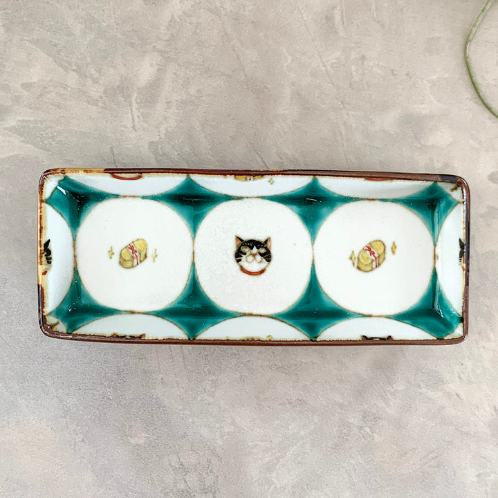 長角皿（小）｜猫に小判