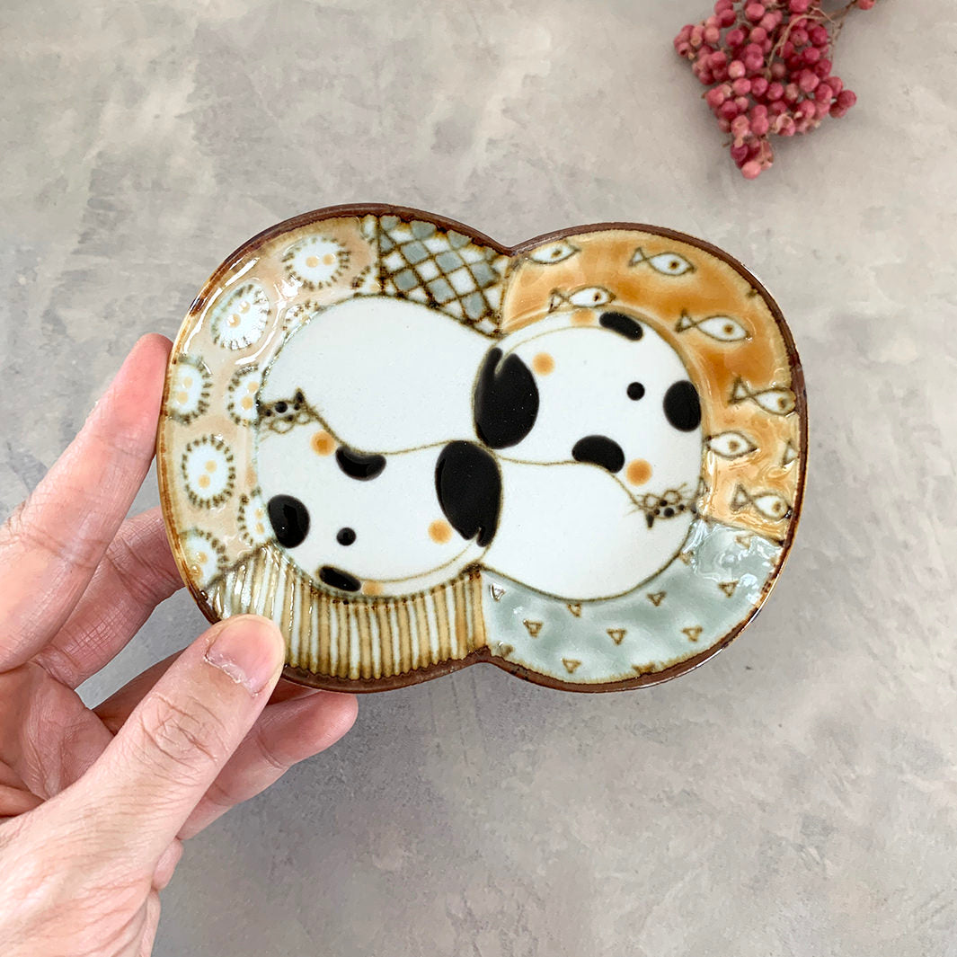 瓜型小皿｜猫