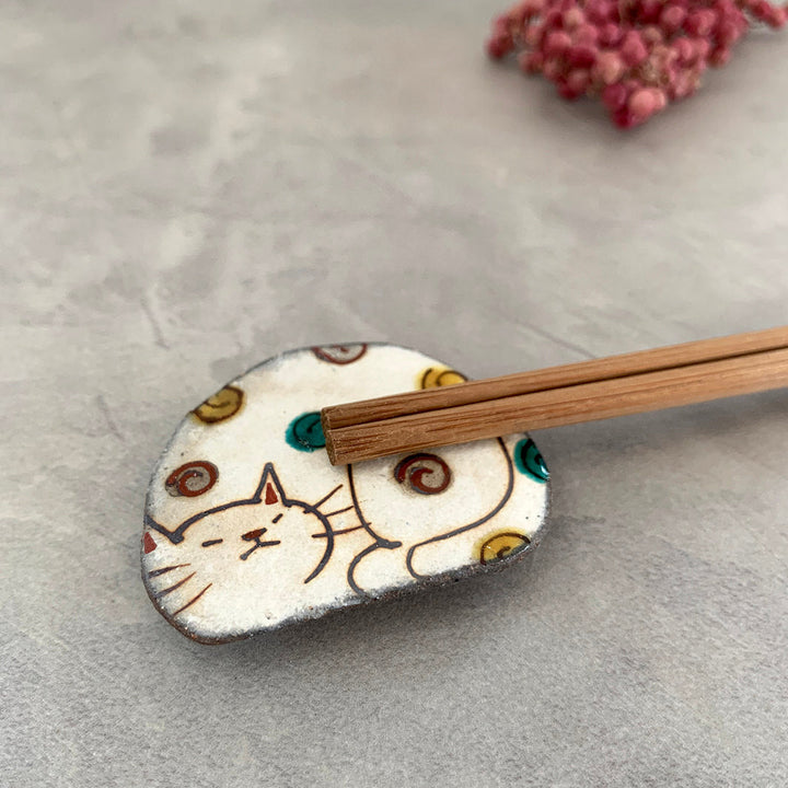 箸置き｜百楽_まねきねこ_左手（良縁）